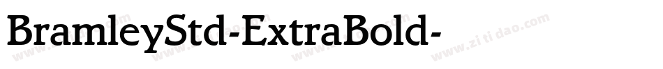 BramleyStd-ExtraBold字体转换