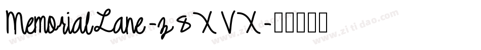 MemorialLane-z8XVX字体转换