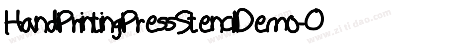 HandPrintingPressStencilDemo-OnjA字体转换