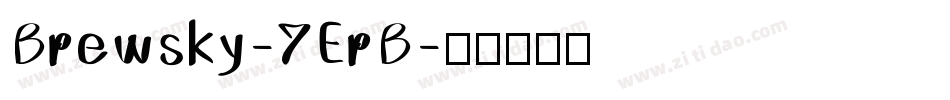 Brewsky-7ErB字体转换
