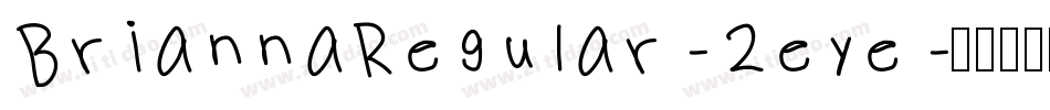BriannaRegular-2eye字体转换