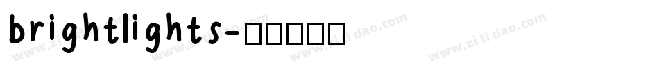 brightlights字体转换