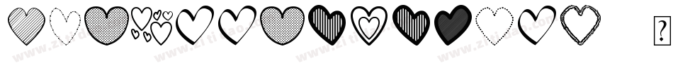 PWLittleHearts-1字体转换