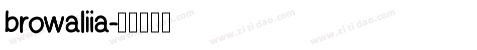 browaliia字体转换