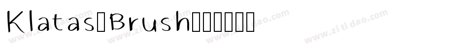 Klatas-Brush字体转换