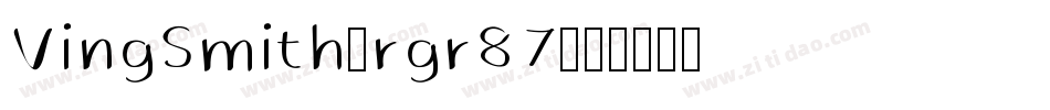 VingSmith-rgr87字体转换