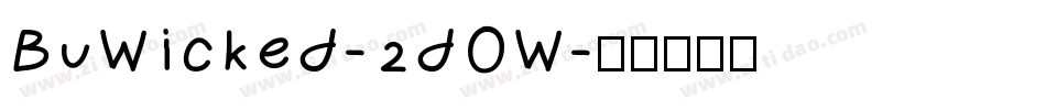 BuWicked-2dOW字体转换
