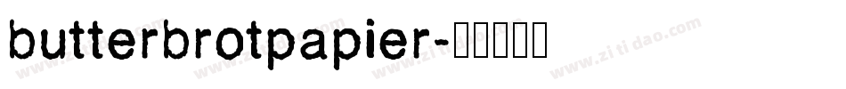 butterbrotpapier字体转换