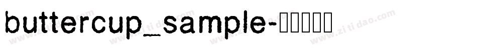 buttercup_sample字体转换