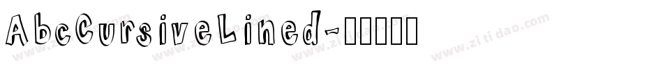 AbcCursiveLined字体转换