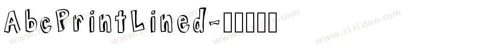 AbcPrintLined字体转换