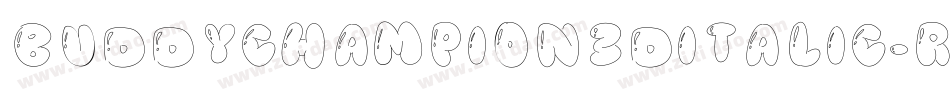 BuddyChampion3DItalic-rM67字体转换