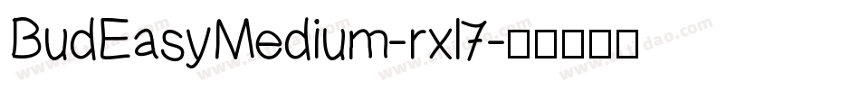 BudEasyMedium-rxl7字体转换