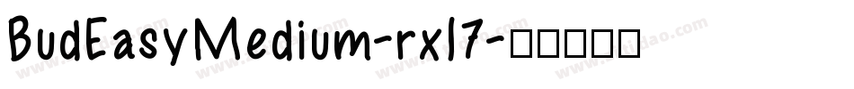BudEasyMedium-rxl7字体转换