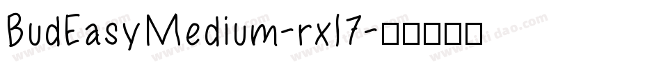 BudEasyMedium-rxl7字体转换