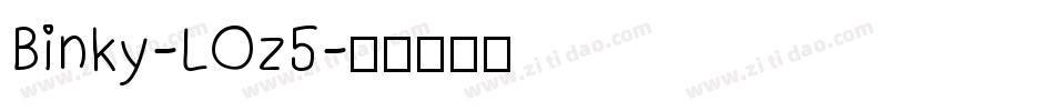 Binky-LOz5字体转换