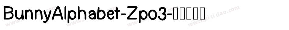BunnyAlphabet-Zpo3字体转换