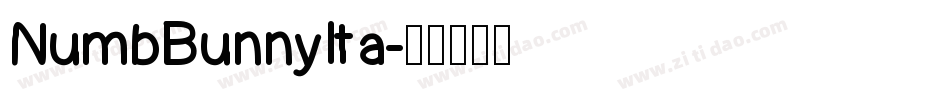 NumbBunnyIta字体转换