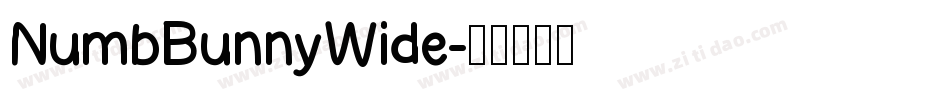 NumbBunnyWide字体转换