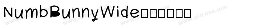 NumbBunnyWide字体转换