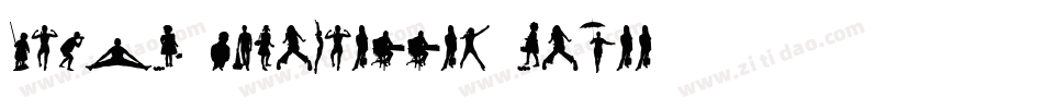 Human-Silhouettes-Three字体转换
