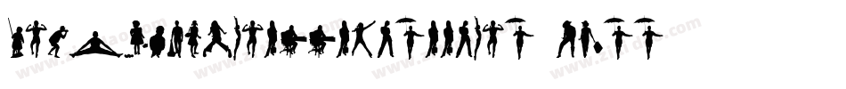 HumanSilhouettesFreeFour-04rr字体转换