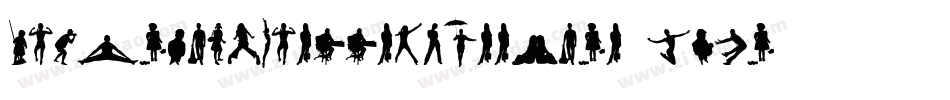 HumanSilhouettesFreeNine-W9Zn字体转换