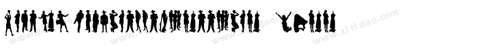 HumanSilhouettesFreeFour-04rr字体转换