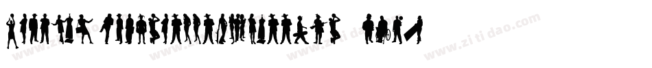 HumanSilhouettesFreeTwo-pDLK字体转换