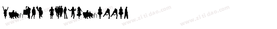 Human-Silhouettes字体转换