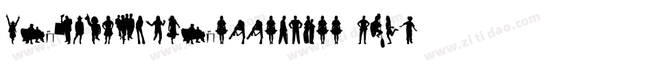 HumanSilhouettesFree-pj0D字体转换