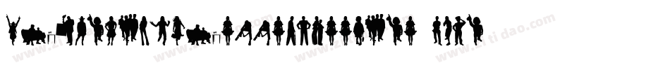 HumanSilhouettesFreeNine-W9Zn字体转换