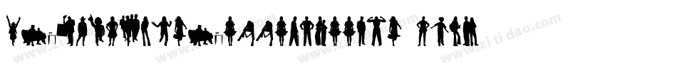 HumanSilhouettesFreeTwo-pDLK字体转换