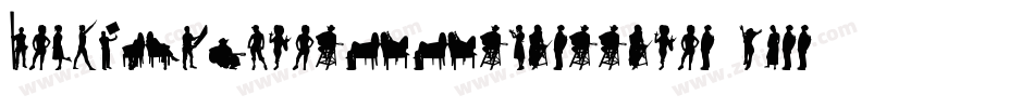 HumanSilhouettesFreeFour-04rr字体转换