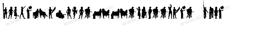 HumanSilhouettesFreeNine-W9Zn字体转换