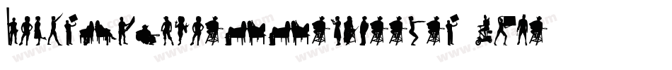 HumanSilhouettesFreeTen-RLOe字体转换
