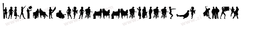 HumanSilhouettesFreeTwo-pDLK字体转换