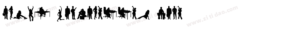 Human-Silhouettes-Five字体转换