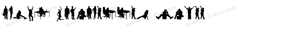 Human-Silhouettes-Three字体转换