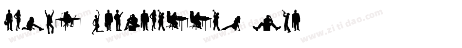 Human-Silhouettes-Two字体转换