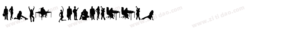 Human-Silhouettes字体转换