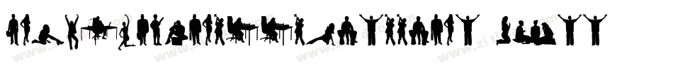 HumanSilhouettesFreeFour-04rr字体转换