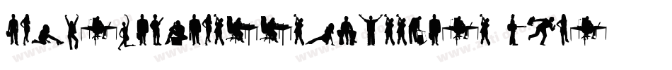 HumanSilhouettesFreeNine-W9Zn字体转换