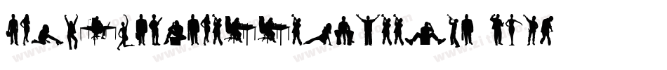 HumanSilhouettesFreeTwo-pDLK字体转换
