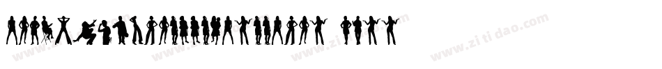 HumanSilhouettesFreeFour-04rr字体转换
