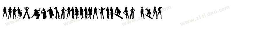 HumanSilhouettesFreeTwo-pDLK字体转换