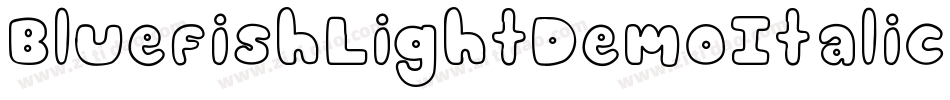 BluefishLightDemoItalic-ZYBx字体转换