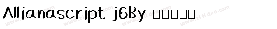 Allianascript-j6By字体转换
