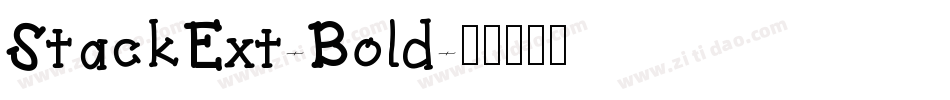 StackExt-Bold字体转换