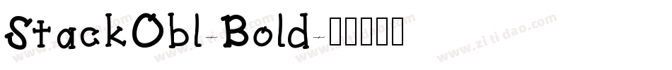 StackObl-Bold字体转换